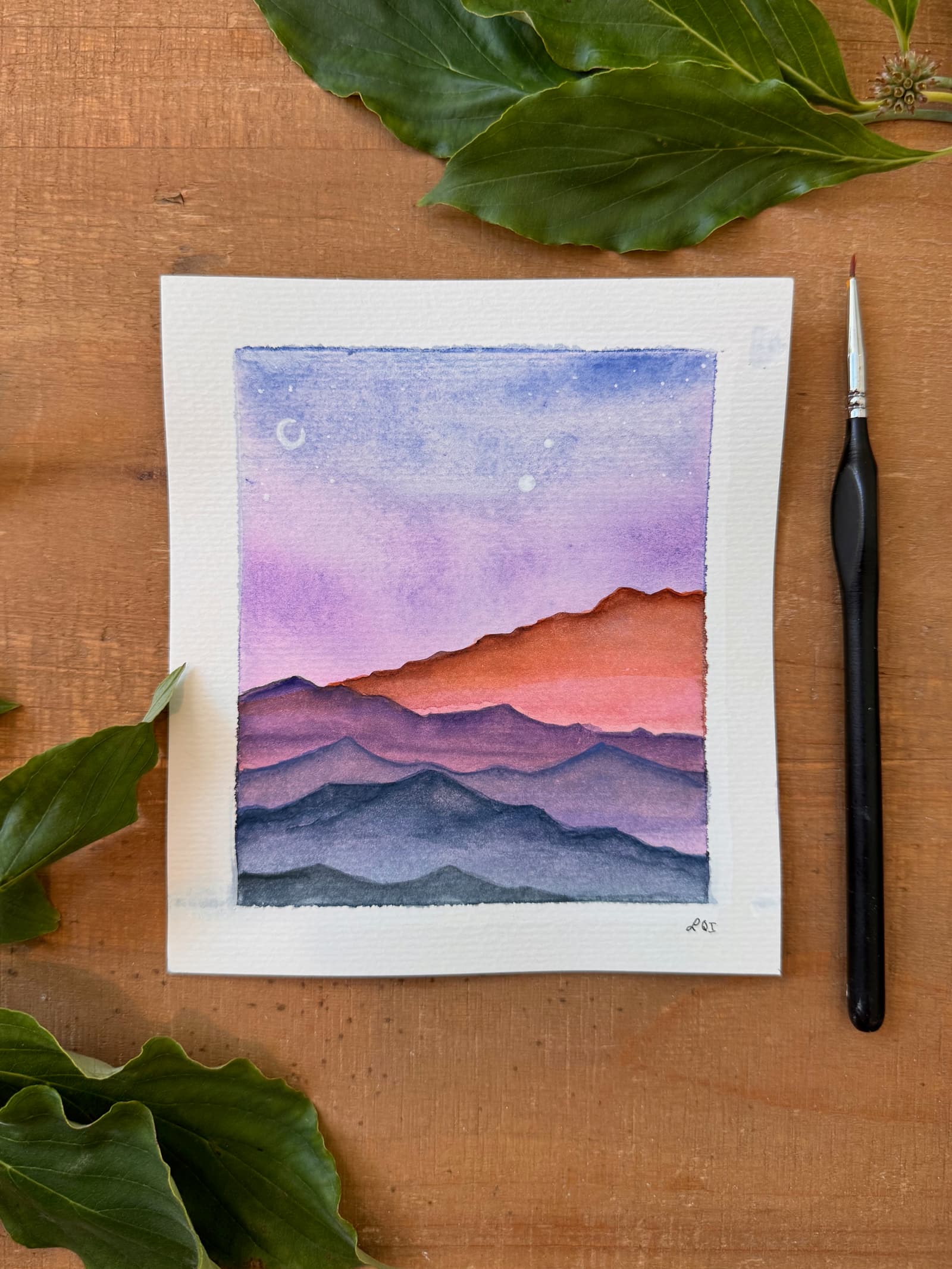 Mountains at dusk, no. 2