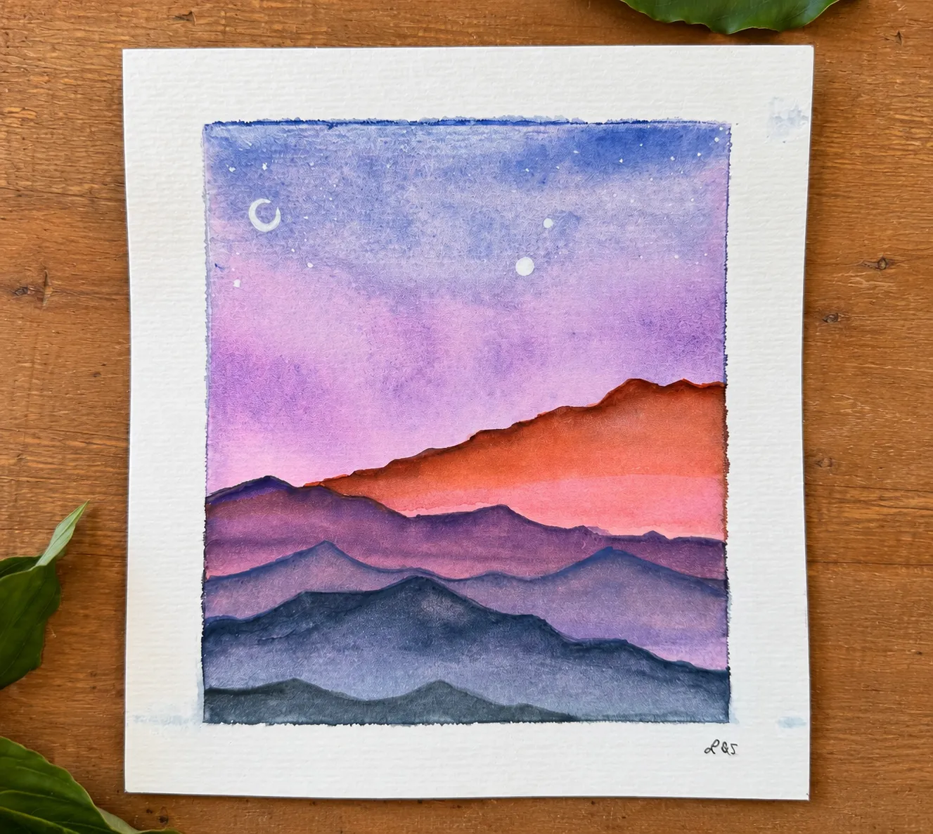 Mountains at dusk, no. 2