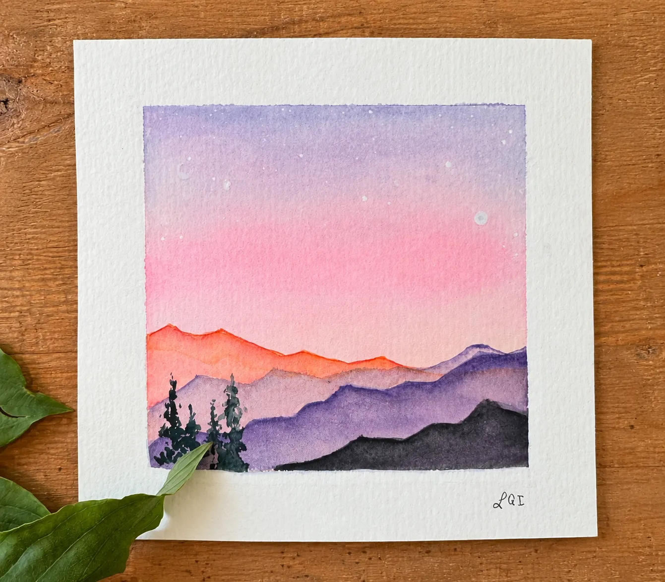 Mountains at dusk, no. 1